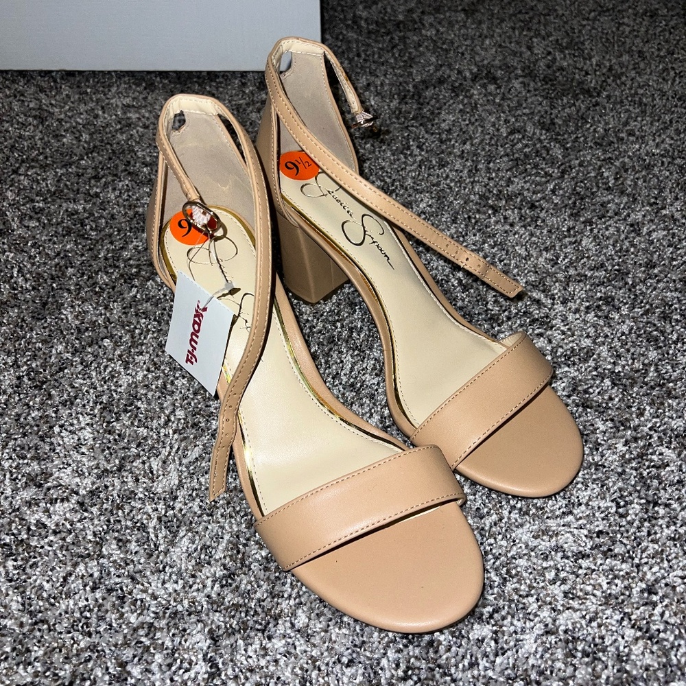 Jessica Simpson strappy heels - nude